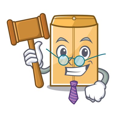 Karikatür izole Yargıç poster zarf