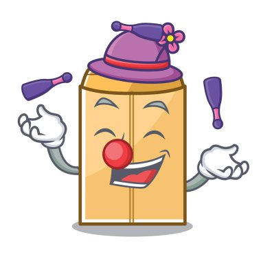 Karikatür izole poster zarf Hokkabazlık