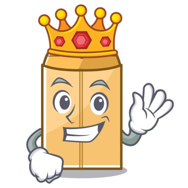 Karikatür izole Kral postacı zarf