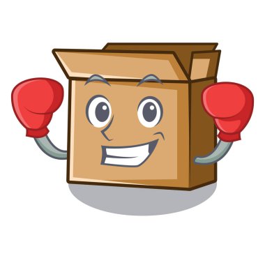 Boks karton karikatür tablo nun üstüne yerleştirilir