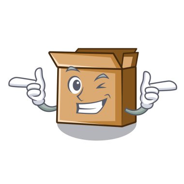 Karakter biçiminde göz kırpan karton