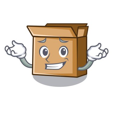 Bir karakter şeklinde sırıtan karton