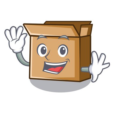 Karakter şeklinde karton sallayarak