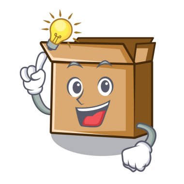 Sandalyenin yanına yerleştirilen bir fikir karikatür karton var