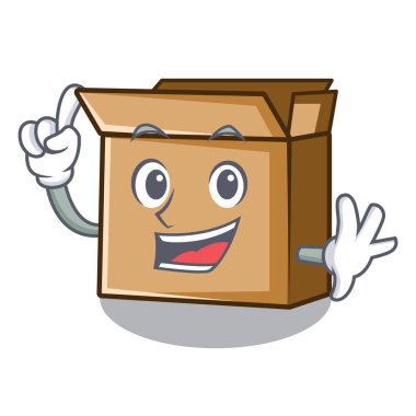 Sandalyenin yanına yerleştirilen parmak karikatür karton