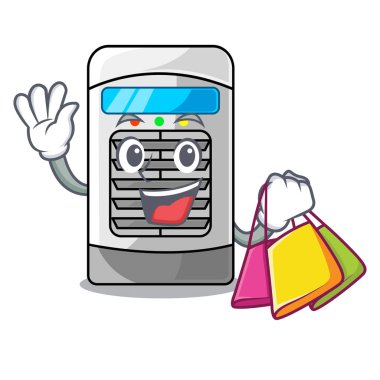 Karakter masasında alışveriş hava soğutucusu