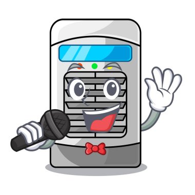 Şarkı hava soğutucu karikatür ile izole