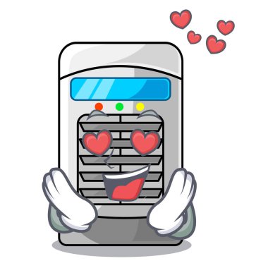 Çizgi film ile izole aşk hava soğutucu