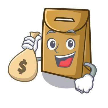 Para çantası karikatür kesesiyle.