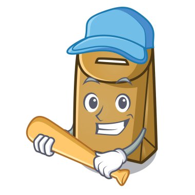 Masa kayıt beyzbol karikatür kağıt çanta oynamak