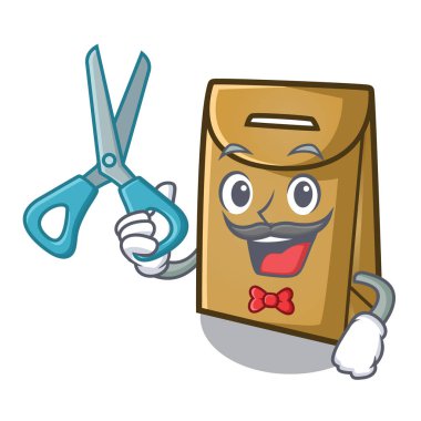 Tablo kayıt berber karikatür kağıt torba