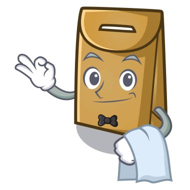 Karikatür şeklinde Garson kağıt torba