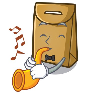 Çizgi film şeklinde trompet kağıdıyla