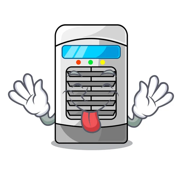 Língua para fora refrigerador de ar na forma de desenhos animados —  Vetores de Stock