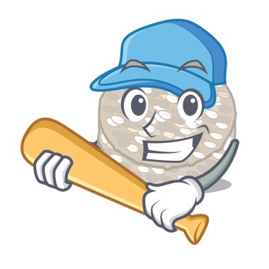 Bir kavanoz karakteri beyzbol pirinç kek oynamak