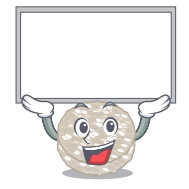 Bir kavanoz karakteri yukarı kurulu pirinç kek