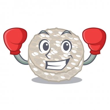 Bir kavanoz karakteri boks pirinç kek