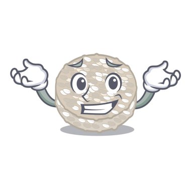 Karikatür şeklinde grinning pirinç kek
