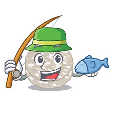 Karikatür panosunda servis edilen balıkçılık pirinç kek