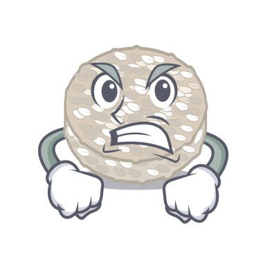 Kızgın pirinç kek karikatür tahtasında servis