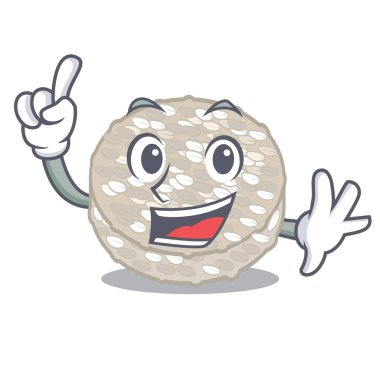 Parmak pirinç kek maskot izole