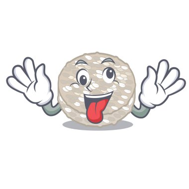 Çılgın pirinç kek maskot izole