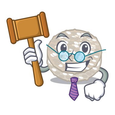 Yargıç pirinç kek maskot izole