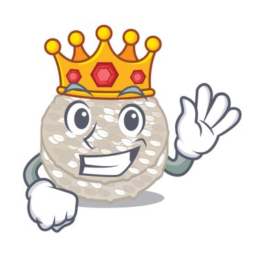 Kral pirinç kek maskot izole