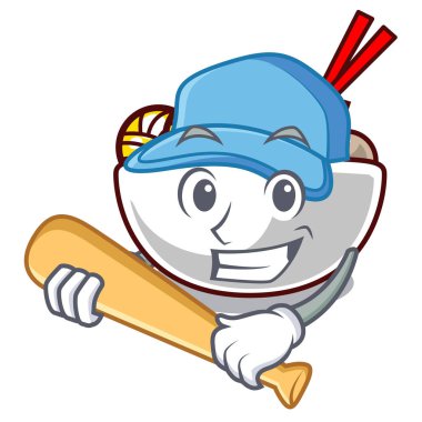 Çizgi film tabağına kızartılmış beyzbol köftesi oynamak