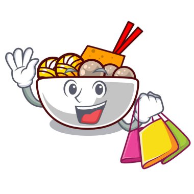 Bir maskot şeklinde alışveriş köfte