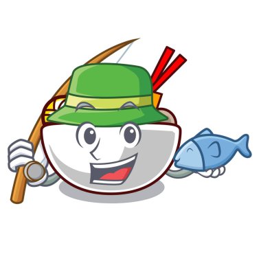 Balıkçılık köfte karakteri ile izole