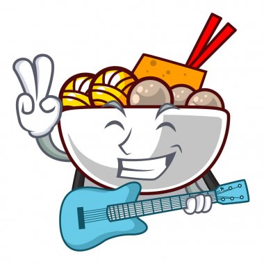 Gitar köftesi karakterde izole edilmiş.