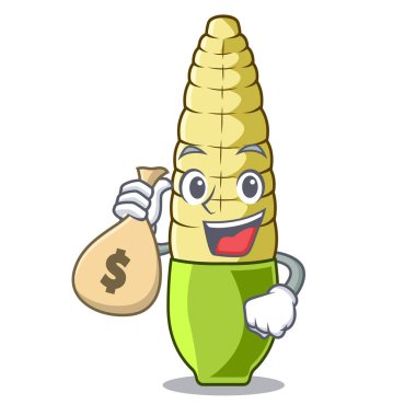 Para çantasında bebek mısırı karakter kasesinde