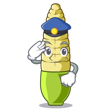 Bir karakter kase polis bebek mısır