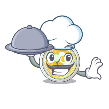 Karakter izole gıda naengmyeon ile Şef