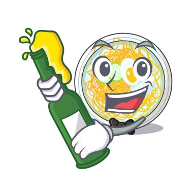 Bir çizgi filmde bira naengmyeon ile