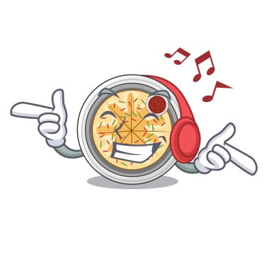 Maskot ile izole müzik buchimgae dinleme