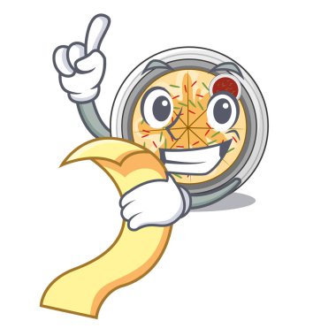 Menü buchimgae ile maskot izole