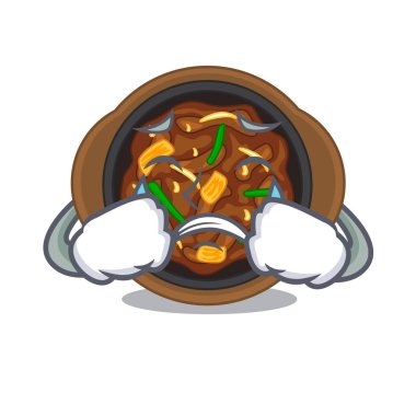 Bir karikatür şeklinde ağlama bulgogi