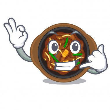 Bana bulgogi karakter ile izole çağrı