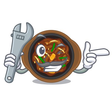 Mekanik bulgogi karakter izole