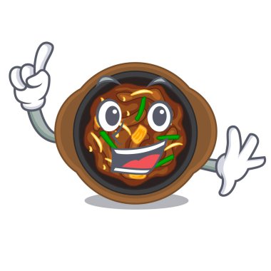 Karakterde izole parmak bulgogi