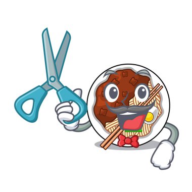 Berber jajangmyeon bir karikatür ile izole