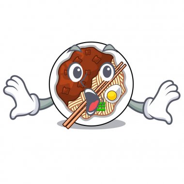 Sürpriz jajangmyeon maskot kase yerleştirilir