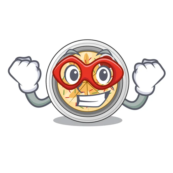 Super pahlawan kartun buchimgae di piring - Stok Vektor