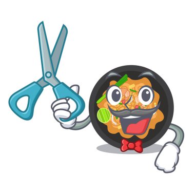 Berber pat tay karikatür izole