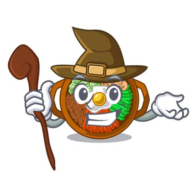 Karikatür şeklinde bir cadı kasesi.