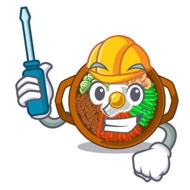 Masada bibimbap karikatür içeren otomotiv plaka