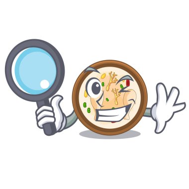 Dedektif samgyetang maskot ile izole