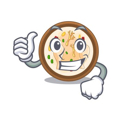 Maskot ile izole samgyetang kadar Thumbs